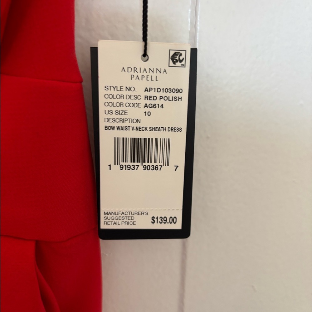 Adrianna Papell Red Polish Sheath Dress